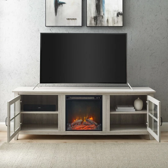 New ๐ฅ Middlebrook Designs Middlebrook Dornbirn 70-inch Fireplace TV Console Dark Walnut ๐ฏ 4 New ๐ฅ Middlebrook Designs Middlebrook Dornbirn 70-inch Fireplace TV Console Dark Walnut ๐ฏ - Image 2