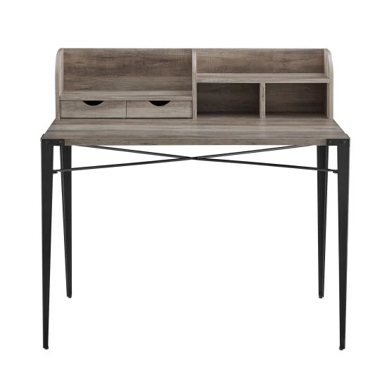 Cheap 🎁 Middlebrook Designs Industrial Writing Desk With Small Hutch Grey Wash ⭐ 6 Cheap 🎁 Middlebrook Designs Industrial Writing Desk With Small Hutch Grey Wash ⭐ - Image 4