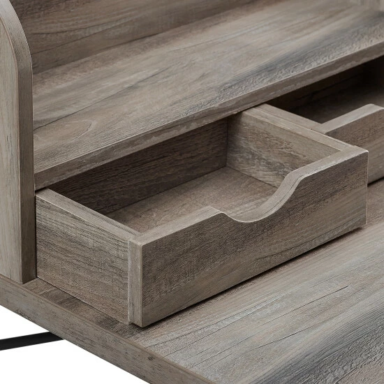 Cheap 🎁 Middlebrook Designs Industrial Writing Desk With Small Hutch Grey Wash ⭐ 9 Cheap 🎁 Middlebrook Designs Industrial Writing Desk With Small Hutch Grey Wash ⭐ - Image 7