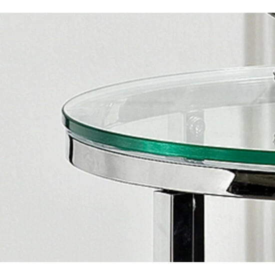 Brand new ๐ Middlebrook Designs Middlebrook Helbling Modern Round Side Table Chrome / Glass ๐ 8 Brand new ๐ Middlebrook Designs Middlebrook Helbling Modern Round Side Table Chrome / Glass ๐ - Image 6
