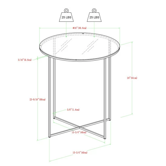 Brand new ๐ Middlebrook Designs Middlebrook Helbling Modern Round Side Table Chrome / Glass ๐ 10 Brand new ๐ Middlebrook Designs Middlebrook Helbling Modern Round Side Table Chrome / Glass ๐ - Image 8