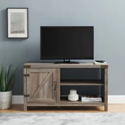 Hot Sale 🛒 Middlebrook Designs Middlebrook Firebranch 44-inch Barn Door TV Console Rustic Oak ✨ -Middlebrook Sales unnamed file 1092