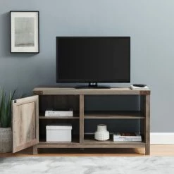 Hot Sale 🛒 Middlebrook Designs Middlebrook Firebranch 44-inch Barn Door TV Console Rustic Oak ✨ -Middlebrook Sales unnamed file 1093