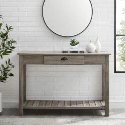 Coupon โจ Middlebrook Designs 48-inch Rustic Farmhouse Entry Table Grey Wash ๐