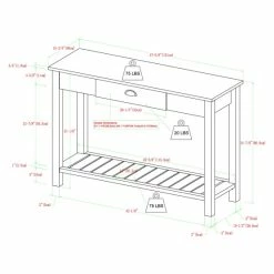Coupon ✨ Middlebrook Designs 48-inch Rustic Farmhouse Entry Table Grey Wash 🎁 -Middlebrook Sales unnamed file 1122