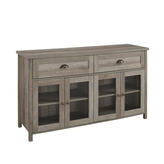 Promo 🔥 Middlebrook Designs Middlebrook 52-inch 2-Drawer, Glass Door Sideboard Rustic Oak ✔️ 8 Promo 🔥 Middlebrook Designs Middlebrook 52-inch 2-Drawer, Glass Door Sideboard Rustic Oak ✔️ - Image 6