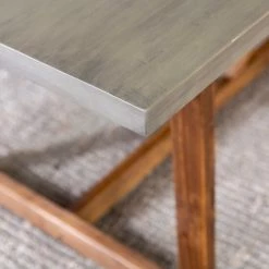 Promo 💯 Middlebrook Designs Middlebrook Solid Wood 72-inch Farmhouse Trestle Dining Table Grey / Brown 🔥 -Middlebrook Sales unnamed file 115