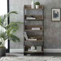 Wholesale 🎁 Middlebrook Designs 64-inch Tall Metal Frame 5-Tray Bookshelf Grey Wash 🎉 -Middlebrook Sales unnamed file 1156