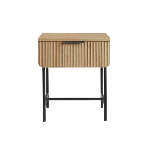 Discount ๐คฉ Middlebrook Designs Minimal Fluted-Door Side Table Coastal Oak/black ๐คฉ 6 Discount ๐คฉ Middlebrook Designs Minimal Fluted-Door Side Table Coastal Oak/black ๐คฉ - Image 4