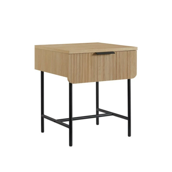 Discount ๐คฉ Middlebrook Designs Minimal Fluted-Door Side Table Coastal Oak/black ๐คฉ 7 Discount ๐คฉ Middlebrook Designs Minimal Fluted-Door Side Table Coastal Oak/black ๐คฉ - Image 5