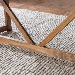 Promo 💯 Middlebrook Designs Middlebrook Solid Wood 72-inch Farmhouse Trestle Dining Table Grey / Brown 🔥 -Middlebrook Sales unnamed file 117