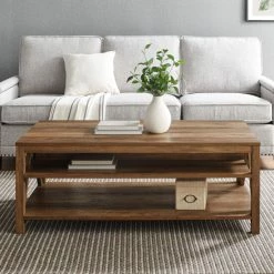 Alternative view of Flash Sale 🧨 Middlebrook Designs Paradise Hill A-Frame Coffee Table Rustic Oak 💯