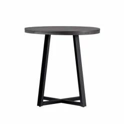 New 👏 Middlebrook Designs Distressed Solid Wood Round Counter-Height Dining Table Grey/black 🔥