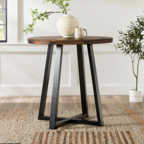 New ๐ Middlebrook Designs Distressed Solid Wood Round Counter-Height Dining Table Grey/black ๐ฅ 4 New ๐ Middlebrook Designs Distressed Solid Wood Round Counter-Height Dining Table Grey/black ๐ฅ - Image 2