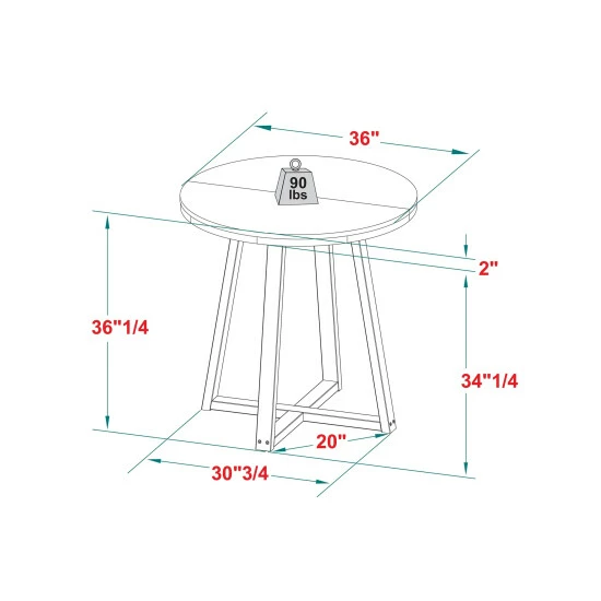 New ๐ Middlebrook Designs Distressed Solid Wood Round Counter-Height Dining Table Grey/black ๐ฅ 10 New ๐ Middlebrook Designs Distressed Solid Wood Round Counter-Height Dining Table Grey/black ๐ฅ - Image 8
