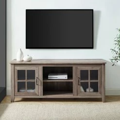 Hot Sale 💯 Middlebrook Designs Middlebrook Dornbirn 58-inch TV Stand Console Grey Wash 🥰