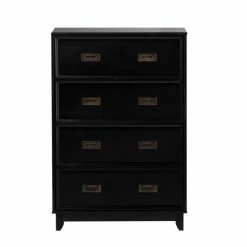 Deals 💯 Middlebrook Designs Middlebrook Modern Solid Wood 4-Drawer Chest Black ⭐