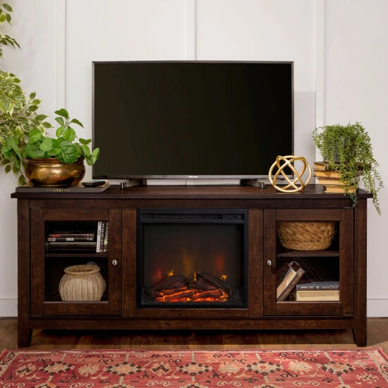 Wholesale โ Middlebrook Designs Middlebrook 58-inch 2-Door Fireplace TV Console - Traditional Brown ๐ 4 Wholesale โ Middlebrook Designs Middlebrook 58-inch 2-Door Fireplace TV Console - Traditional Brown ๐ - Image 2