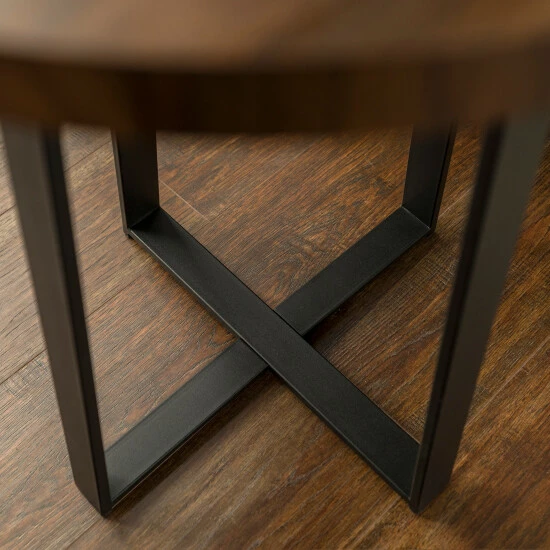 Budget ⌛ Middlebrook Designs Middlebrook Barnett Round Metal Wrap Side Table Rustic Oak ❤️ 8 Budget ⌛ Middlebrook Designs Middlebrook Barnett Round Metal Wrap Side Table Rustic Oak ❤️ - Image 6