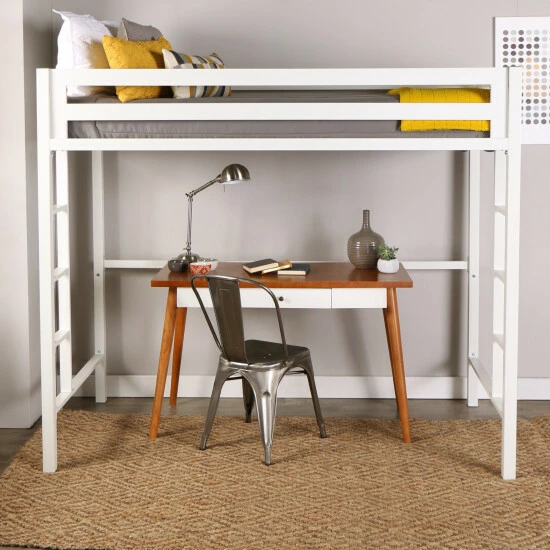 Cheap โจ Middlebrook Designs Middlebrook Browning White Metal Modern Twin Loft Bed ๐ 3 Cheap โจ Middlebrook Designs Middlebrook Browning White Metal Modern Twin Loft Bed ๐