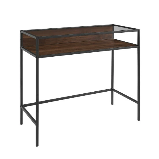 Best deal ✨ Middlebrook Designs Middlebrook Geller Compact Desk With Glass Top Dark Walnut ✨ 8 Best deal ✨ Middlebrook Designs Middlebrook Geller Compact Desk With Glass Top Dark Walnut ✨ - Image 6