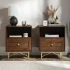 Best deal ⭐ Middlebrook Designs Middlebrook 1-Drawer Gold Base Nightstands, Set Of 2 Dark Walnut 🧨 -Middlebrook Sales unnamed file 1352