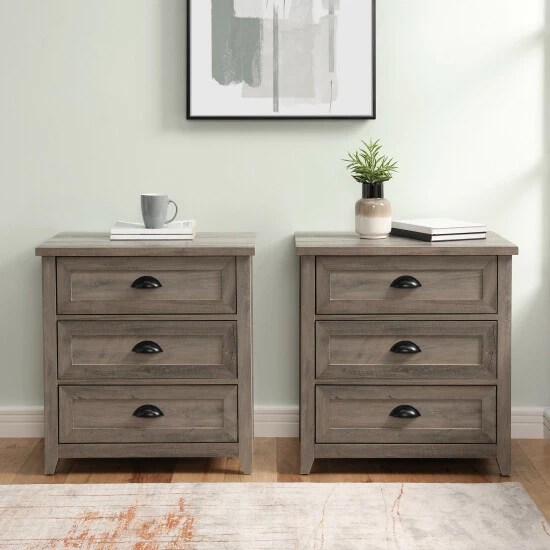 Best Sale ๐ Middlebrook Designs Middlebrook 3-Drawer Farmhouse Nightstands, Set Of 2 White Oak ๐ 3 Best Sale ๐ Middlebrook Designs Middlebrook 3-Drawer Farmhouse Nightstands, Set Of 2 White Oak ๐