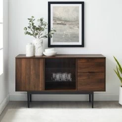 Best Pirce 🛒 Middlebrook Designs 52-inch Modern Sideboard Dark Walnut 💯