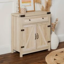 Best Pirce 🧨 Middlebrook Designs Middlebrook 30-inch Rustic Barn Door Accent Cabinet Stone Grey ⭐ -Middlebrook Sales unnamed file 146