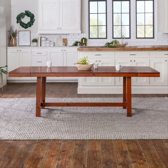 Budget โค๏ธ Middlebrook Designs Middlebrook 68-inch Wood Trestle Dining Table - Rustic Dark Oak ๐ 4 Budget โค๏ธ Middlebrook Designs Middlebrook 68-inch Wood Trestle Dining Table - Rustic Dark Oak ๐ - Image 2