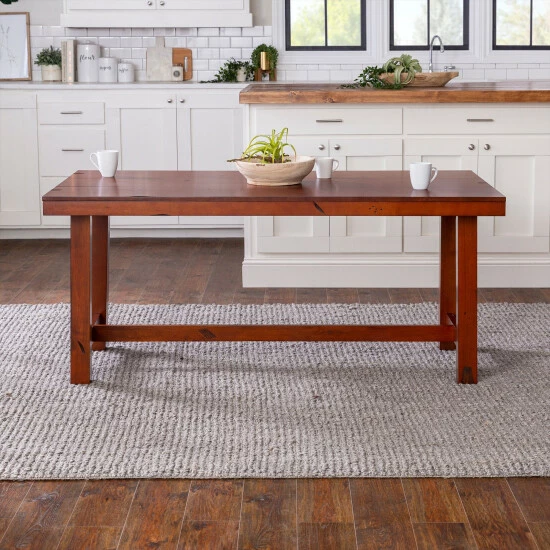 Budget โค๏ธ Middlebrook Designs Middlebrook 68-inch Wood Trestle Dining Table - Rustic Dark Oak ๐ 5 Budget โค๏ธ Middlebrook Designs Middlebrook 68-inch Wood Trestle Dining Table - Rustic Dark Oak ๐ - Image 3