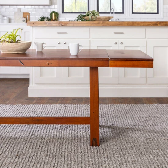 Budget โค๏ธ Middlebrook Designs Middlebrook 68-inch Wood Trestle Dining Table - Rustic Dark Oak ๐ 6 Budget โค๏ธ Middlebrook Designs Middlebrook 68-inch Wood Trestle Dining Table - Rustic Dark Oak ๐ - Image 4