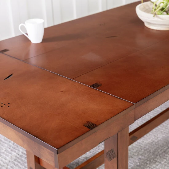 Budget โค๏ธ Middlebrook Designs Middlebrook 68-inch Wood Trestle Dining Table - Rustic Dark Oak ๐ 7 Budget โค๏ธ Middlebrook Designs Middlebrook 68-inch Wood Trestle Dining Table - Rustic Dark Oak ๐ - Image 5