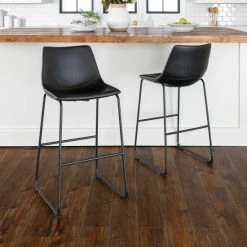 Discount ๐งจ Middlebrook Designs Middlebrook Prusiner 29-inch Faux Leather Bar Stool, Set Of 2 ๐