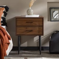 Buy 🎁 Middlebrook Designs Middlebrook Notto Mid-Century 2-Drawer Nightstand Slate Grey 😉