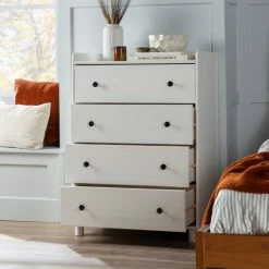 New 🛒 Middlebrook Designs Middlebrook Solid Pine Tray Top 4-Drawer Chest White 🔥 -Middlebrook Sales unnamed file 1530