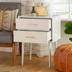 Buy 🎁 Middlebrook Designs Middlebrook Notto Mid-Century 2-Drawer Nightstand Slate Grey 😉 -Middlebrook Sales unnamed file 155