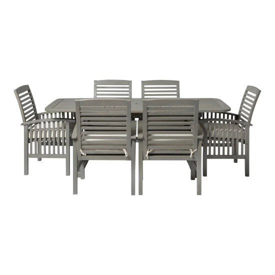 Brand new 🛒 Middlebrook Designs Middlebrook Surfside 7-Piece Acacia Outdoor Extension Dining Set Dark Brown ✔️ 6 Brand new 🛒 Middlebrook Designs Middlebrook Surfside 7-Piece Acacia Outdoor Extension Dining Set Dark Brown ✔️ - Image 4