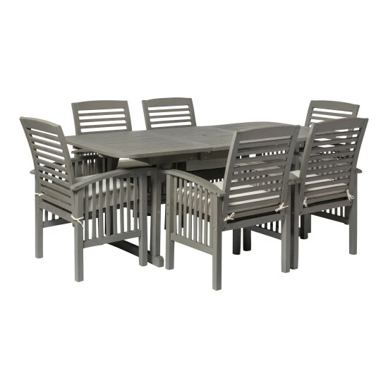 Brand new 🛒 Middlebrook Designs Middlebrook Surfside 7-Piece Acacia Outdoor Extension Dining Set Dark Brown ✔️ 7 Brand new 🛒 Middlebrook Designs Middlebrook Surfside 7-Piece Acacia Outdoor Extension Dining Set Dark Brown ✔️ - Image 5