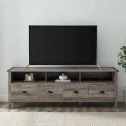 Promo 😀 Middlebrook Designs Middlebrook 70-Inch 4-Drawer TV Console Grey Wash 🔥