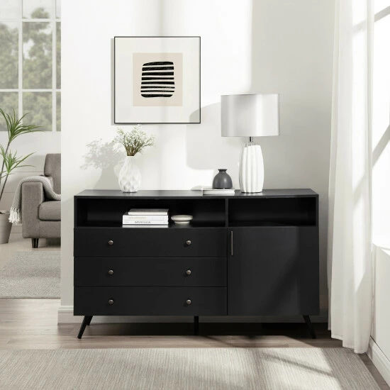 Cheapest ๐ Middlebrook Designs Middlebrook Mid-Century Modern 3-Drawer Sideboard Black ๐ฅ 4 Cheapest ๐ Middlebrook Designs Middlebrook Mid-Century Modern 3-Drawer Sideboard Black ๐ฅ - Image 2