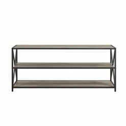 Budget 🔥 Middlebrook Designs 60-inch Hattie X-frame Grey Wash Bookshelf Console ⌛ -Middlebrook Sales unnamed file 1696