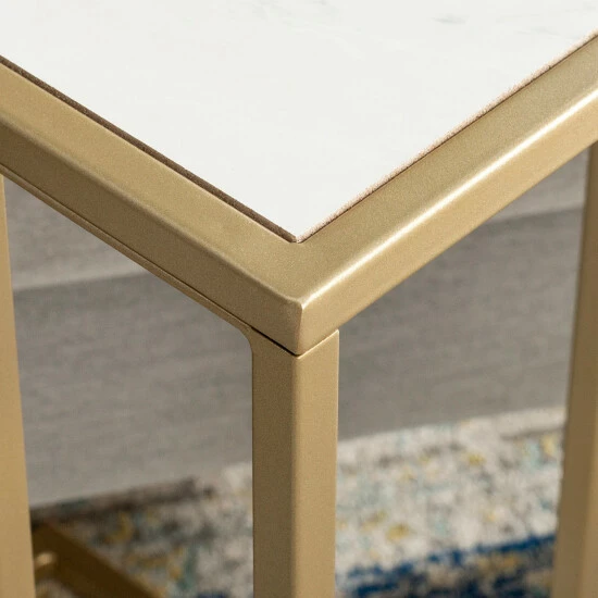 Hot Sale ๐ฏ Middlebrook Designs Parrott Rectangle C Side Table White Faux Marble โ๏ธ 6 Hot Sale ๐ฏ Middlebrook Designs Parrott Rectangle C Side Table White Faux Marble โ๏ธ - Image 4