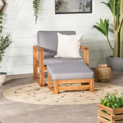 Best reviews of 🌟 Middlebrook Designs Middlebrook Hudson Acacia Frame Chair And Ottoman With Grey Cushions 🥰 -Middlebrook Sales unnamed file 1719