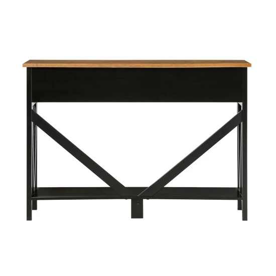 Outlet 🎉 Middlebrook Designs Middlebrook Rustic 2-Drawer Entry Table With Lower Shelf Black/rustic Oak 🎁 8 Outlet 🎉 Middlebrook Designs Middlebrook Rustic 2-Drawer Entry Table With Lower Shelf Black/rustic Oak 🎁 - Image 6