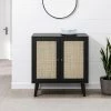 Brand new 🔥 Middlebrook Designs Middlebrook 30-inch Rattan 2-Door Accent Cabinet Black ✔️ -Middlebrook Sales unnamed file 1741