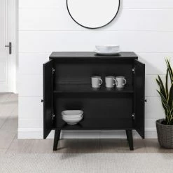 Brand new 🔥 Middlebrook Designs Middlebrook 30-inch Rattan 2-Door Accent Cabinet Black ✔️ -Middlebrook Sales unnamed file 1744