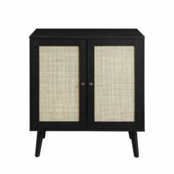 Brand new 🔥 Middlebrook Designs Middlebrook 30-inch Rattan 2-Door Accent Cabinet Black ✔️ -Middlebrook Sales unnamed file 1746