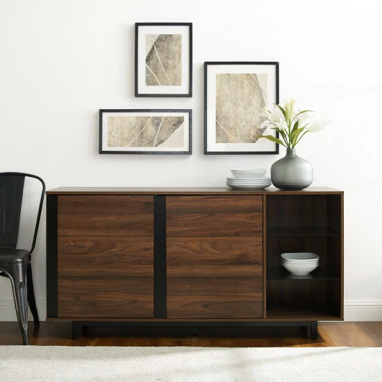 Budget ๐ฅ Middlebrook Designs Middlebrook 2-Door Smoked Glass Shelf Sideboard Dark Walnut ๐ 4 Budget ๐ฅ Middlebrook Designs Middlebrook 2-Door Smoked Glass Shelf Sideboard Dark Walnut ๐ - Image 2