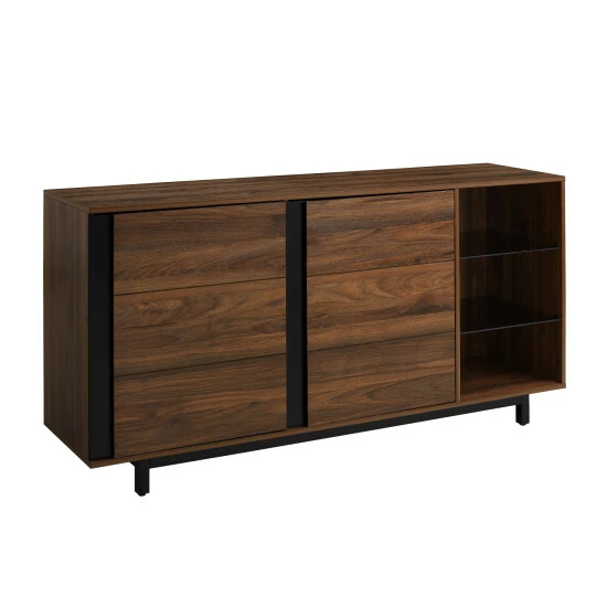 Budget ๐ฅ Middlebrook Designs Middlebrook 2-Door Smoked Glass Shelf Sideboard Dark Walnut ๐ 8 Budget ๐ฅ Middlebrook Designs Middlebrook 2-Door Smoked Glass Shelf Sideboard Dark Walnut ๐ - Image 6